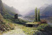 unknow artist Kavkaz Landscape oil painting on canvas